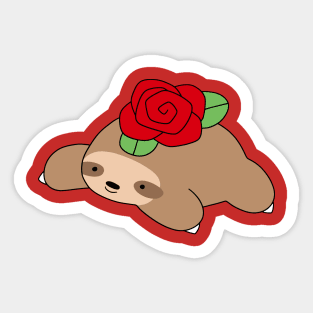 Rose Sloth Sticker